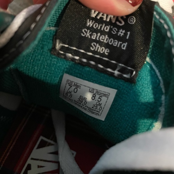 Vans Sk8-Hi Tartan Daze Denim Shoe Mens Size 7/women's 8.5 New - Picture 5 of 5